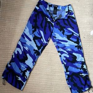 BBSP Women’s Blue Camouflage Print Cargo Pant Size 6
